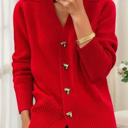 StyleCast Women Solid Cardigan image 2