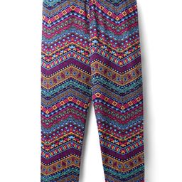 CrayonFlakes Knit Abstract Printed Leggings - Purple-picture-12