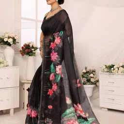 Moda Rapido Floral Zari Saree image 4