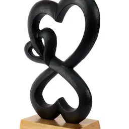 De Maison Decor  Black Family Heart Sculpture Showpiece image 2
