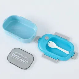 fab n funky Leak Proof & Freezer Safe Lunch Box - Blue image 3