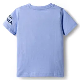 Babyhug Disney Single Jersey Knit Half Sleeves Shorts Night Suit With Winnie & Friends Graphics - Light Blue image 3