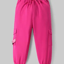 OLLINGTON ST. Cotton Knit Half Sleeves Printed Top & Joggers - Multicolor & Pink image 4