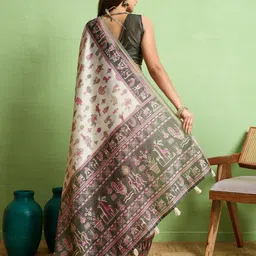 NIWAA Warli Printed Saree image 4