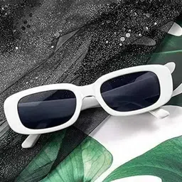 PIRASO Unisex Rectangle Sunglasses with UV Protected Lens 95004 WHITE-picture-29