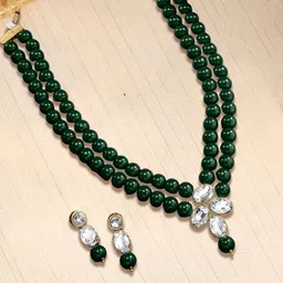 Anouk Kundan Studded & Beaded Jadau Jewellery Set image 2