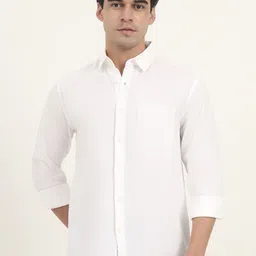 Greenfibre Cutaway Collar Slim Fit Cotton Shirt-picture-17