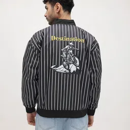 The Roadster Life Co. Striped Graphic Printed Tailored Jacket image 3