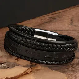 KARISHMA KREATIONS Unisex Leather Wraparound Bracelet-picture-43