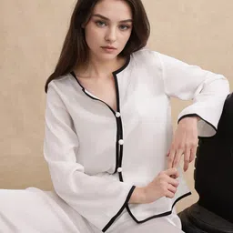 RAREISM Women Janulat Primary White Tops-image-46