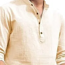 EdinWolf Men Solid Daily Cotton Straight Kurta image 2