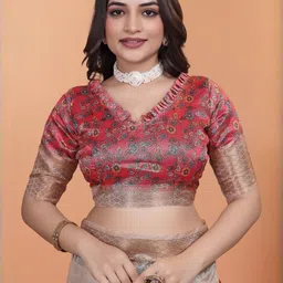 Vmdesigns Ethnic Motifs Silk Blend Saree image 3