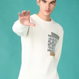 V-Mart Men Geometric Printed Pullover Sweaters-image-72