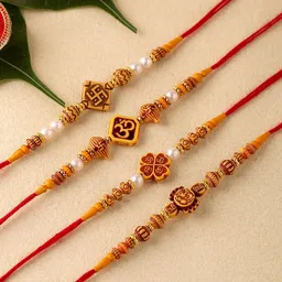 Voylla Set of 4 Beaded Sacred Rakhi-picture-19