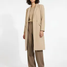 glitchez Flannel Notched Lapel Single Breasted Longline Overcoat image 3