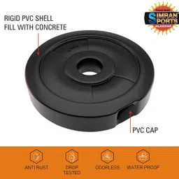 SIMRAN SPORTS Dumbbell Set, 20Kg Adjustable Dumbbell Set With 1 Pair of Adjustable Dumbbell Rods, PVC Dumbbell Plates & 1 Pair Gym Gloves, Skipping Rope, Gripper, Home Gym Combo image 3