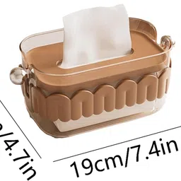 Meneflix Napkin Holder for Dining Table - Tissue Paper Stand for Kitchen, Table, Home Décor, Office, Restaurant, Tissue Dispenser Organizer for Dinner Tables, Kitchen, Bathroom (Brown) image 4