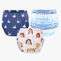 Chinmay Kids Baby Panty Boys and Girls Reusable Washable Printed Panty Pack of 3-picture-24