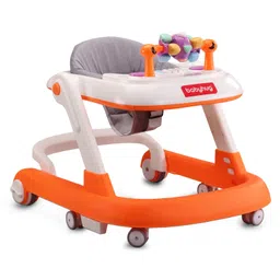 Babyhug SE 2 in 1 Walker with Height Adjustment & Detachable Toy Bar with Lights & Music- Orange| Anti-trip Design| Mute Swivel Wheels| Push Walker| Toy for Boys & Girls of 6 to 24 months-image-73