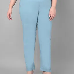 Comfort Lady Women Plus Size Solid Mid-Rise Casual Regular Trouser-picture-26