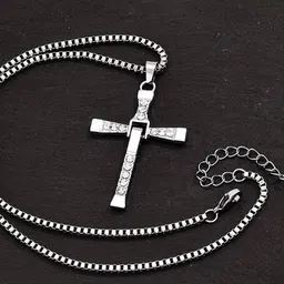 kazare Rhodium-Plated Geometric Pendants with Chains-picture-34