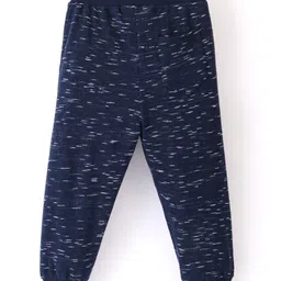 Babyhug Cotton Looper Knit Full Length Lounge Pant Text Print - Blue image 2
