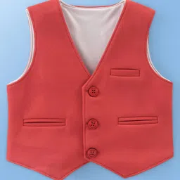 Babyoye Cotton Dyed Woven Solid Colour Full Sleeves Party Suits -Peach image 2