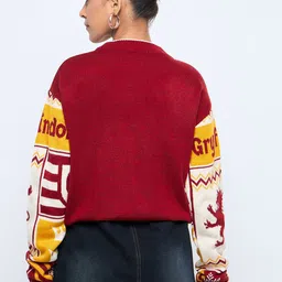 GABBLE & WOLSH Women Cable Knit Printed Pullover image 5