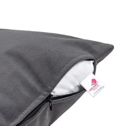 DREAMY URBAN Grey Set of 2 Square Cushion Covers image 2