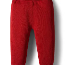 Babyhug Organic Cotton Knit Full Raglan Sleeves Striped Pullover Sweater Set with Cap & Fox Patch Detailing - Rust Orange image 4