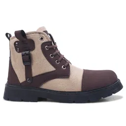 KATS Colour Blocked Lace Up Closure Winter Boots - Brown image 5
