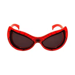 SPADEACES Unisex Kids Black Lens & Red Rectangle Sunglasses with image 4