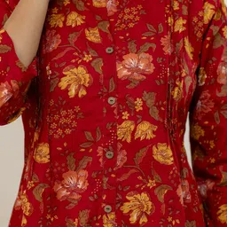 FERANOID Mandarin Collar Printed Ethnic Tunic image 3