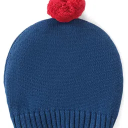 Babyhug Organic Cotton Knit Full Sleeves Sweater Set with Reindeer Design - Red & Navy image 5