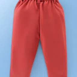 Babyoye Cotton Dyed Woven Solid Colour Full Sleeves Party Suits -Peach image 5