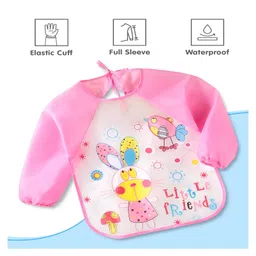 Sparkle Joy Full Sleeves Washable PVC Waterproof Printed Apron/Bibs Pack of 3-(Print May Vary) image 5