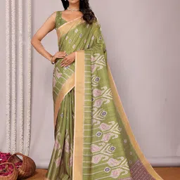 KALINI Floral Silk Blend Chanderi Saree-picture-27