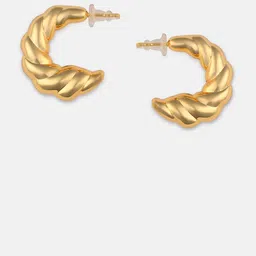 SOHI Everyday Set Of 2 Gold Plated Contemporary Hoop Earrings image 5