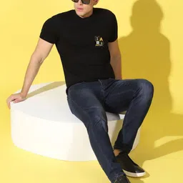 WOOSTRO Men Printed Applique T-shirt image 2