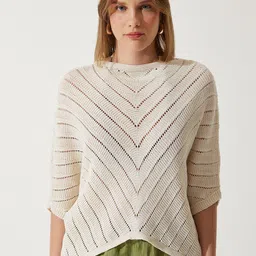 Happiness istanbul Women Self Design Extended Sleeves Top-picture-24