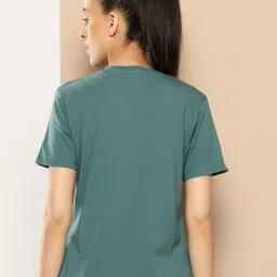 Alcis Green Cotton Lycra T-Shirt image 4