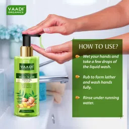 Vaadi Herbals Anti - Bacterial Neem Oil & Ginger Hand Wash - Pack Of 2 image 3