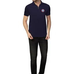 Blisstone Men Captain America Printed Polo Collar T-shirt image 4