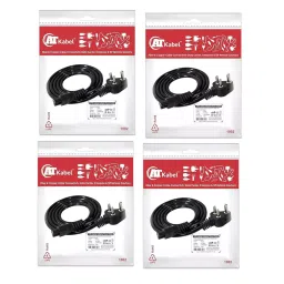 AT Kabel 1 m Power Cord Cable Female to Male with 3 Pin for  All Laptop (Pack Of 4 )-picture-33