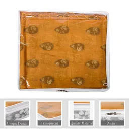 Aura Grey & White 4 Pieces Regular Bow -Printed Saree Storage Bags image 2