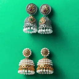aadita Oval Jhumkas Earrings-picture-24