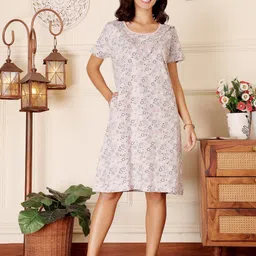 Bodycare Women Printed Pure Cotton Nightdress-image-68