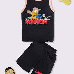 YK X Minute Mirth Boys Garfield Printed T-shirt with Shorts-picture-17