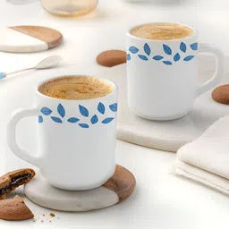 Larah by BOROSIL White 2 Pieces Printed Opalware Glossy Mugs-240 ml-picture-28