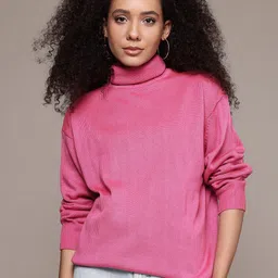 The Roadster Lifestyle Co. Turtle Neck Longline Pullover-image-3